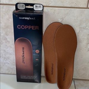 Superfeet Copper sneaker and shoe insoles.
